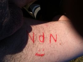 Submitting my NDN logo while enjoying the summer sun.