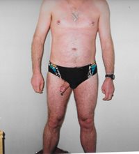 Speedos with hard cock pierced cock ring, for added pleasure!