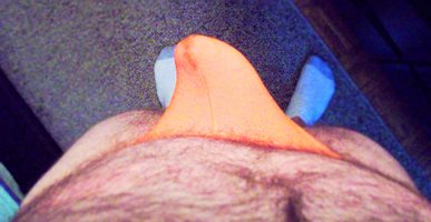 Me hanging out in my nice orange thong!