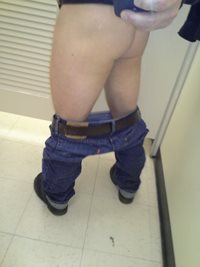 Checking out my own cute ass In the fitting room. I could use your assistan...