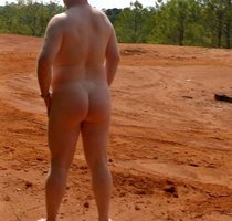 Such a nice big dirt field!  The breeze felt great against my bare skin!