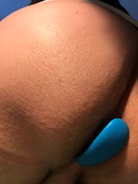 Little blue buttplug in my asshole