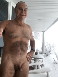 Naked on my Front Porch During a White Out Snow Storm, Sorry about the orie...