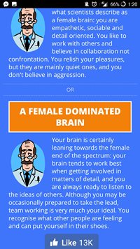 Well that settles it! I have a more feminine brain hence why I am a bottom ...