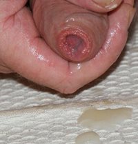 My wet, sticky cock after ejaculation.