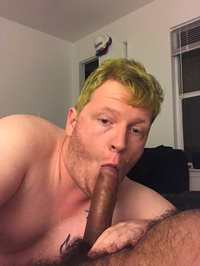 Back when I had dyed my hair green. HUGE cock ??