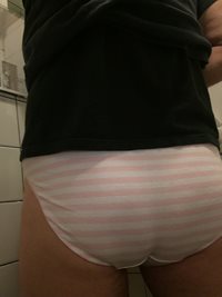 Pink striped panties today