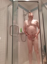 Enjoying my shower