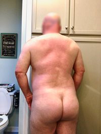 Naked after shower