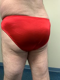 Red panties at work