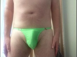 Me in a green thong