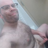 Me naked, showing off my boner!