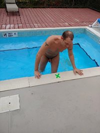 My perv brother taking a swim