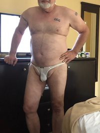 Trying on different underware for my friend