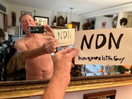 Me holding NDN sign