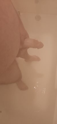 My dick looks thick in the shower.