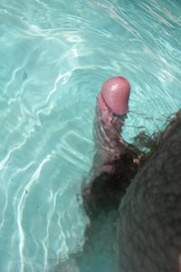 A bit of skinny dippin' in my friend's pool.