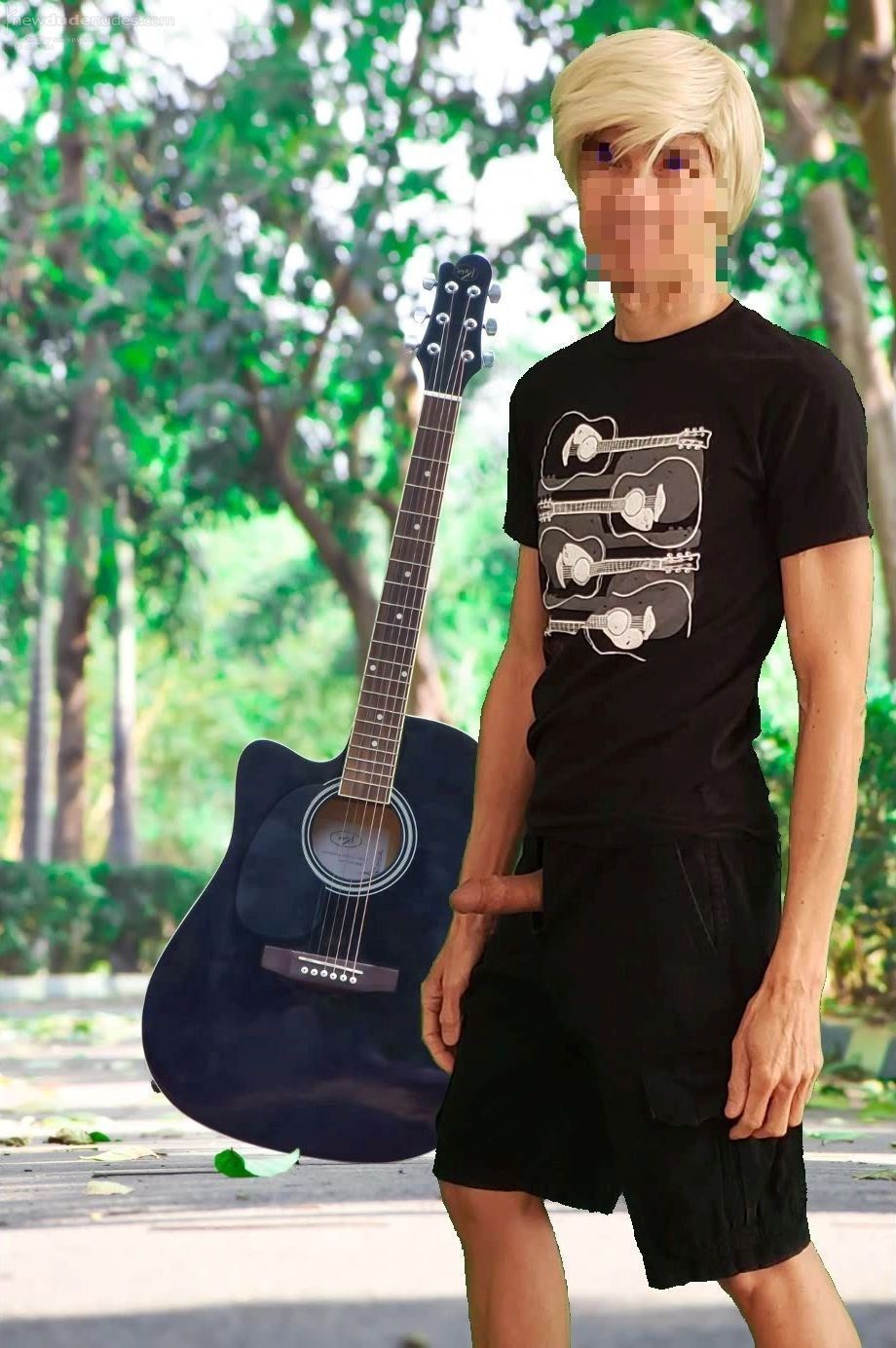Photoshop series:   Feel free to strum the guitar.