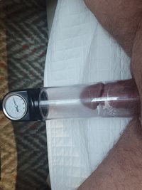 Pumping my cock.