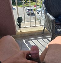 Masturbating on my balcony