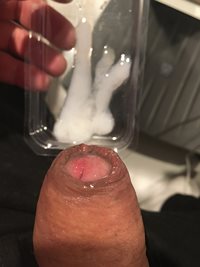 loads of cum from my uncut cock