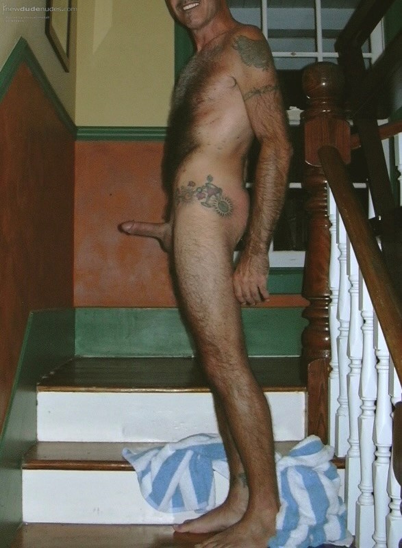 Dared to strip, walk around the B&B naked, and pose in front of the window!