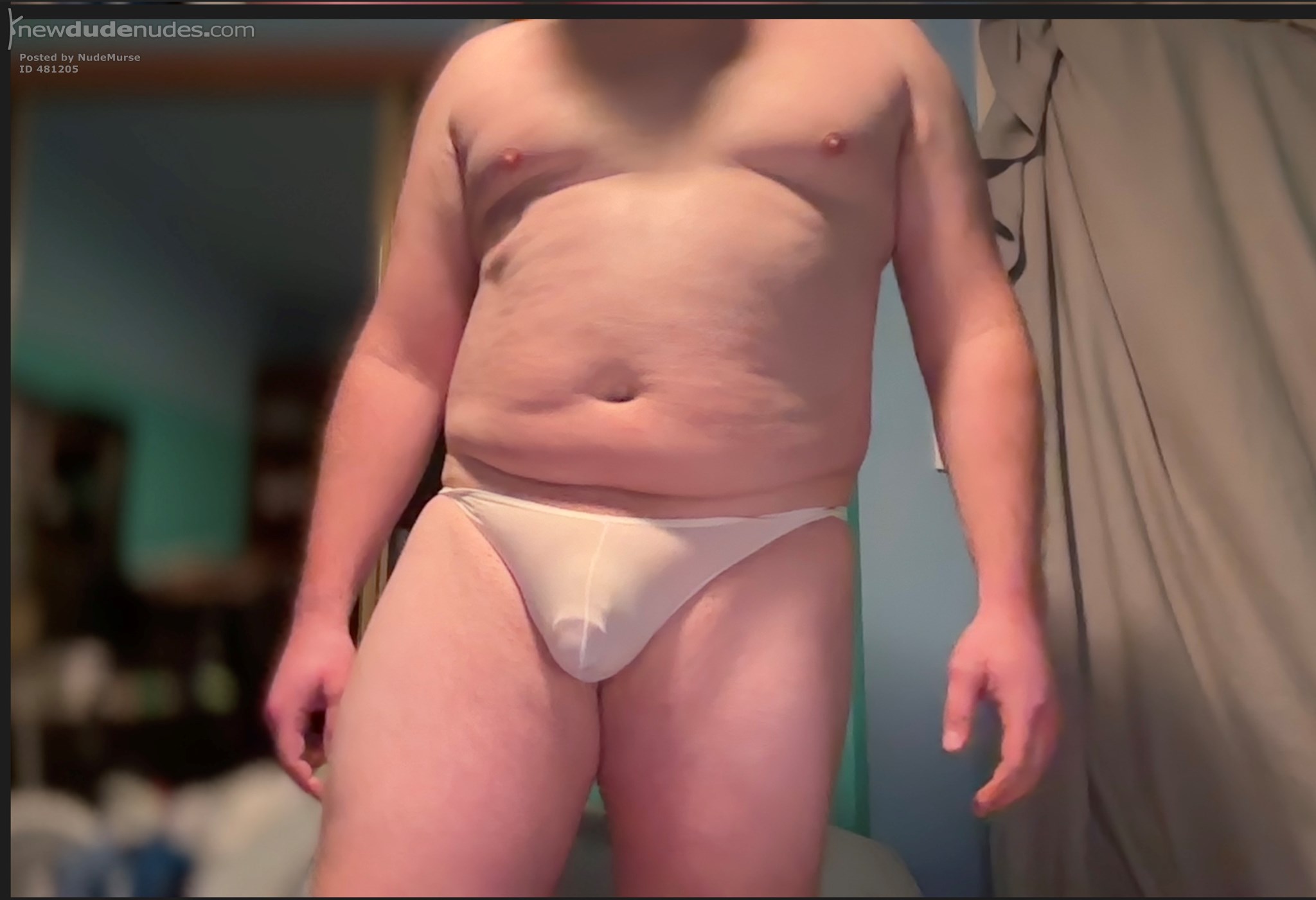 White transparent thong