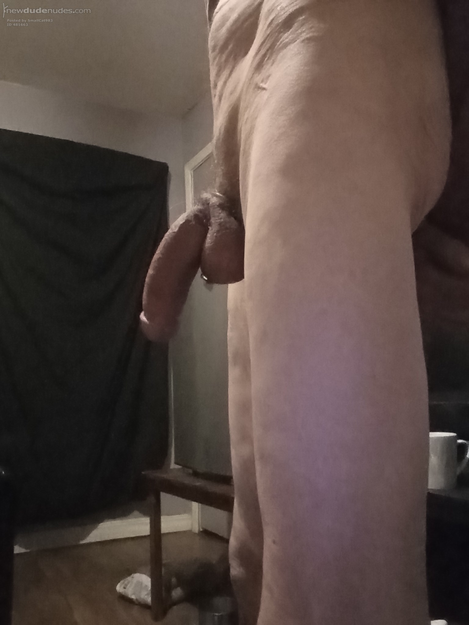 Posing hanging dick