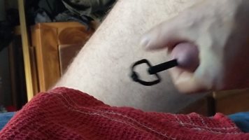 Jacking off with a cum shot.