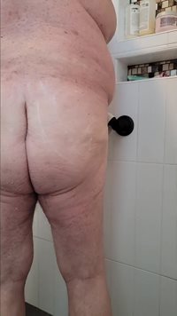 Soaping up my cock and ass in the shower. Nice and clean, ready to play!