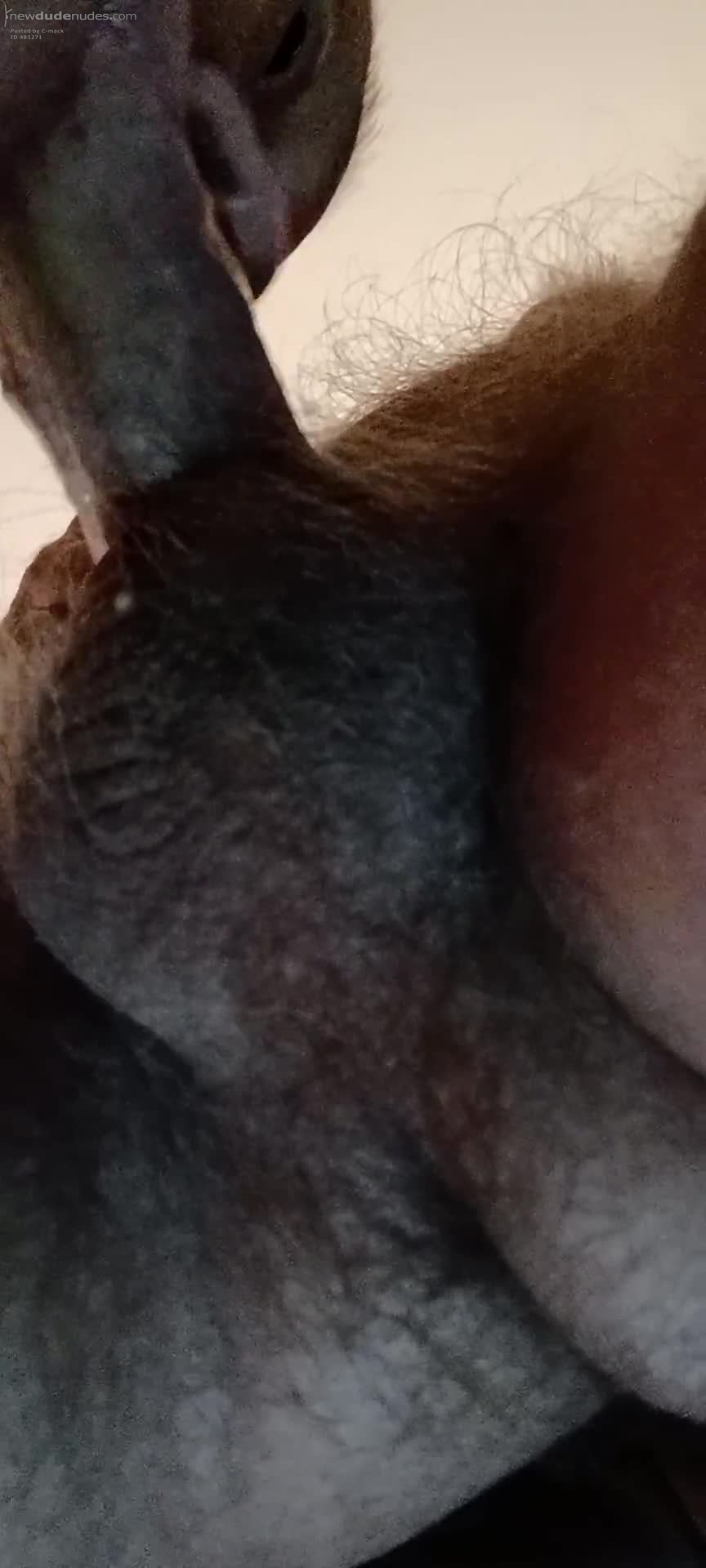 Spurting a big load into my buddys mouth.