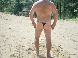 Thong in the sand