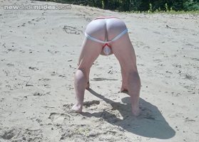 Jock in the sand