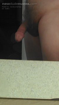 getting ready for a shower and my daily masturbation session