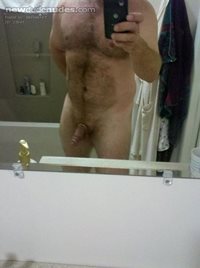 Dick in rings - before shower 01