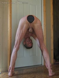 Stretching my ass with a giant butt plug...