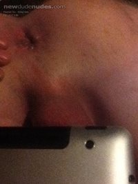 Wet shaved hole in need of some cock!