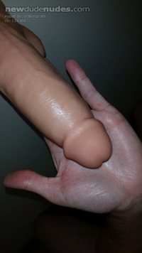 My dildo. Its about to go in my mouth!