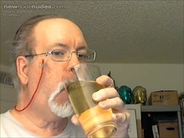 Dave Pisses a glass 6