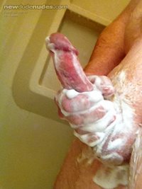 Soapy, slippery and stroking.